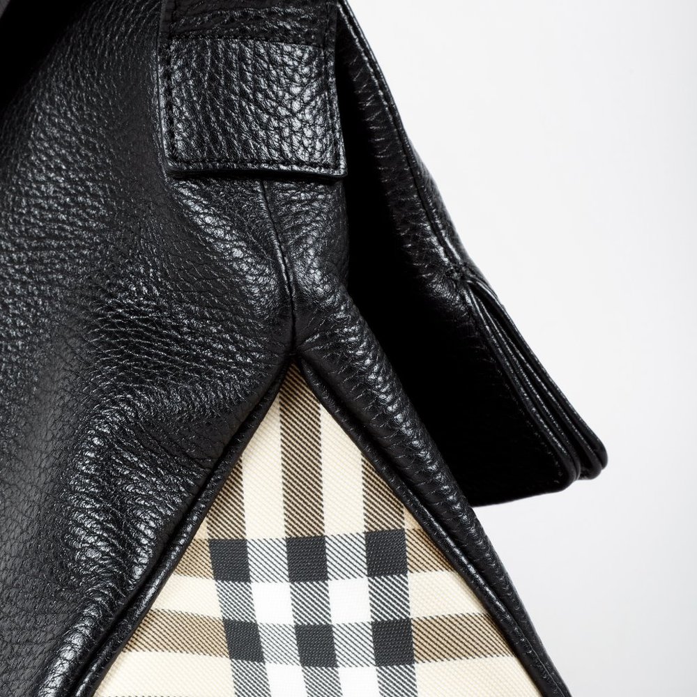 Burberry Haymarket Horn Toggle Shoulder Bag - Picture 8 of 11